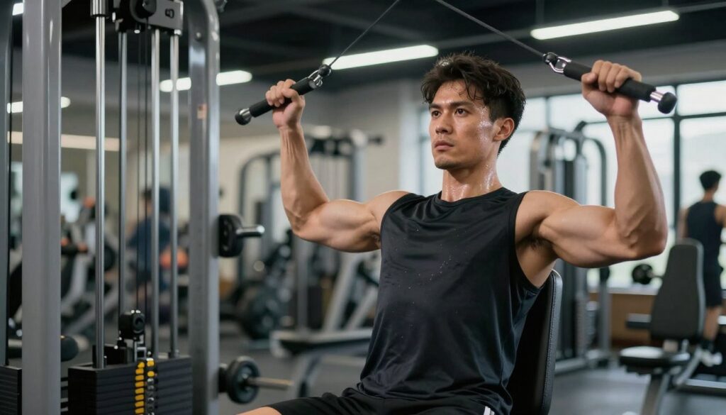 Atleta realizando treino intenso mostrando evolução de desempenho Atleta realizando treino intenso mostrando evolução de desempenho