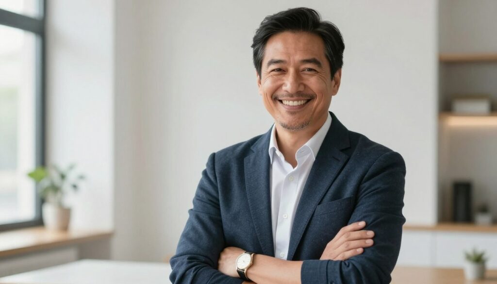 Homem confiante demonstrando os benefícios do Durazul