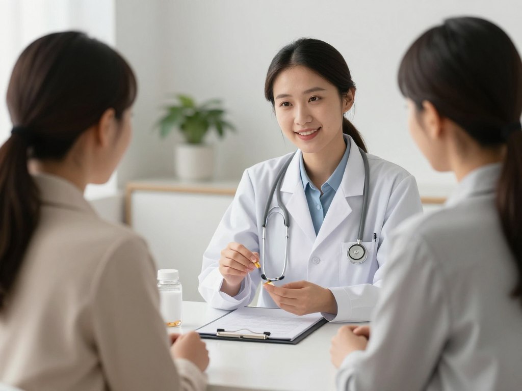 Nutricionista orientando sobre suplementação adequada Nutricionista orientando sobre suplementação adequada