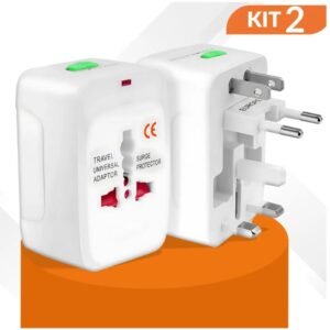 Kit 2 Adaptadores universal para viagem
