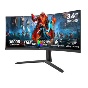 Monitor Gamer Curvo 34, Monitor UWQHD 165Hz, Monitor UltraWide 34 Pol