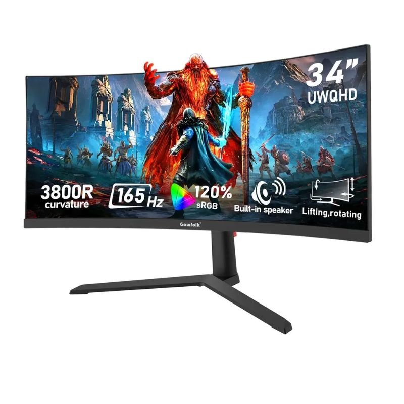 Monitor Gamer Curvo 34, Monitor UWQHD 165Hz, Monitor UltraWide 34 Pol