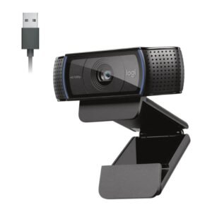 Webcam Full HD Pro, Webcam para Home Office, Câmera USB com Microfone Duplo