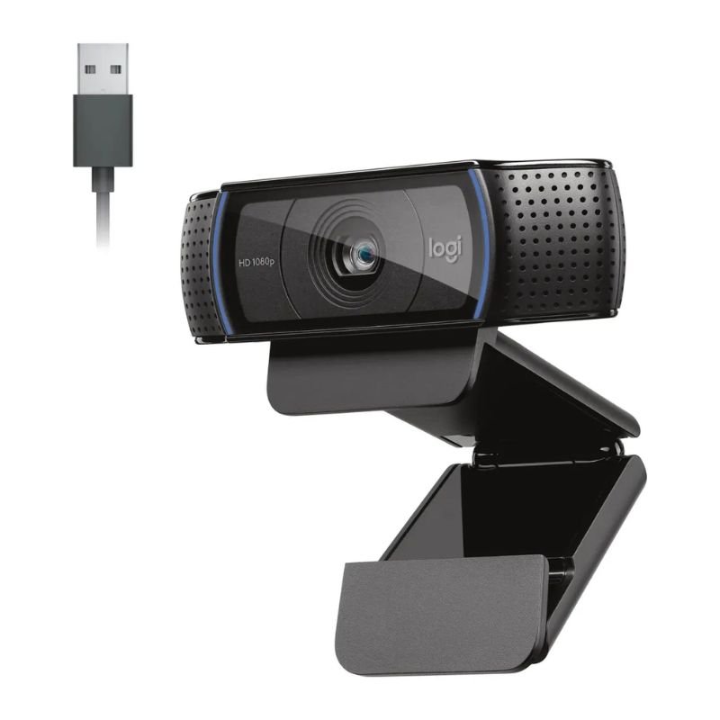 Webcam Full HD Pro, Webcam para Home Office, Câmera USB com Microfone Duplo